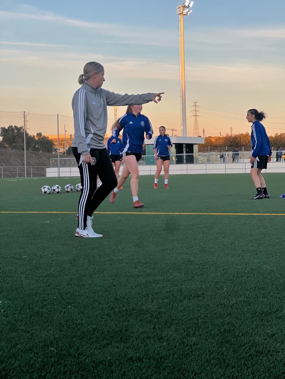 AUSFS U19 Women's Scouting Team training during their Sevilla, Spain tour